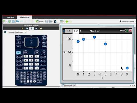 Quadratic Regression TI Nspire