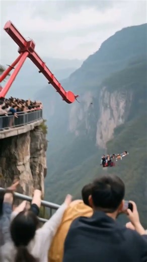 🥺Whoa! Cliff ride disaster - The riders suddenly fell off the cliff! #shorts #pendulum #cliff