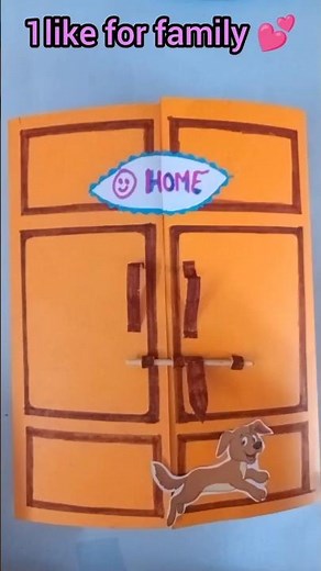 easy paper folding craft ❤️ family card #craft #ytshorts #family #papercraft