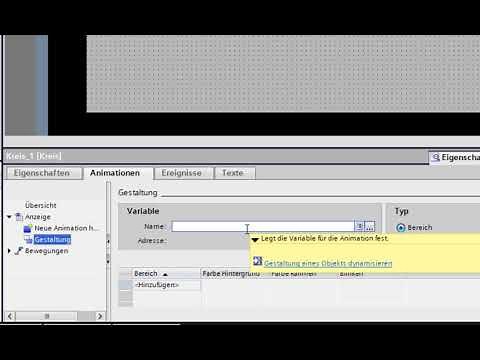 HMI-Elemente mit Variablen verknüpfen