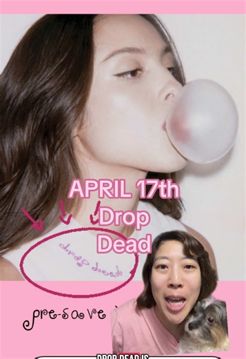 we’re all gonna drop everything on April 17th to listen to DROP DEAD on repeat. 10 DAYS until the lead single!!!! @livies hq 🩷 @Olivia Rodrigo #youseemprettysadforagirlsoinlove #dropdead #oliviarodrigosummer #crystalunscripted #or3