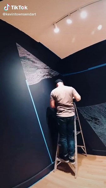 My large-scale works are composed, rendered, and exhibited on-site, directly on urban surfaces, the facades of buildings, or the walls of museums, and galleries in cities across the US, Canada, Europe, and Australia. Each mark is a tic of the clock, a thought, a decision, and action made in a moment of the perceptual present, oriented to the other moments recorded before it. #fyp #foryoupage #art #contemporaryart #drawing #walldrawing #arttok #timebased