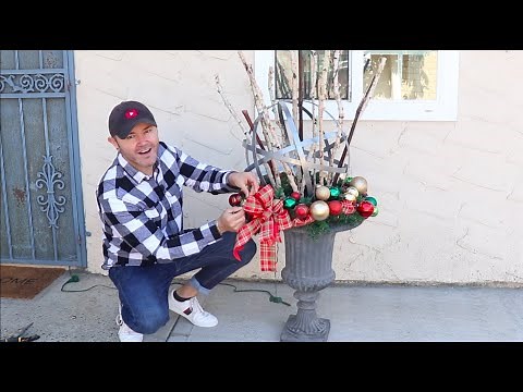 HOW TO DECORATE YOUR PLANTERS FOR CHRISTMAS / Christmas Outdoor Decoration Ideas / Ramon At Home