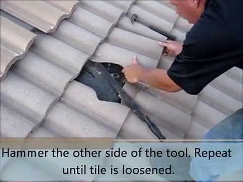 Walton Roofing Inc. (954) 962-9339 - How to replace a tile on a barrel top roof.