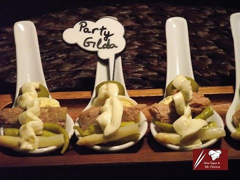 Basque pintxos and tapas: How to make Gildas on appetizer spoons
