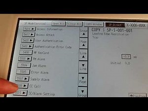 RESET Error Code SC Ricoh