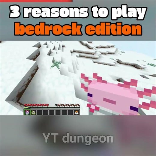 3 reasons to play bedrock edition :) #minecraft #shorts