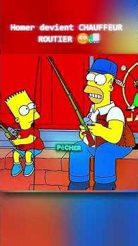 Homer becomes a TRUCK DRIVER 😳🚛 #springfield #simpsons #thesimpsons #homersimpson #bart #humor