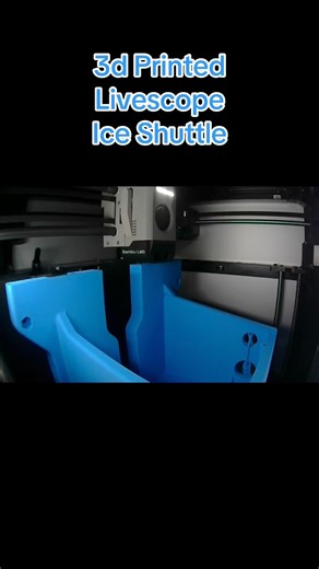 We made our own Livescope ice shuttle. #icefishing #fishing #fish #maker #3dprinting