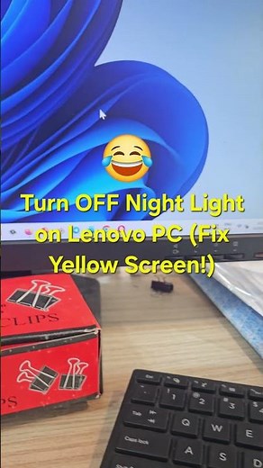 Turn OFF Night Light on Lenovo PC (Fix Yellow Screen!) #shorts #nightlight #windows11