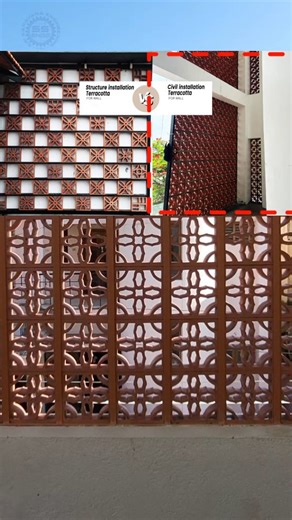 SS Engineering on Instagram: "✨ Terracotta ஜாலி Installation Process Explained! ✨ இந்த ரீலில் Terracotta Structural Installation எப்படி professional-ஆக செய்யப்படுது, finishing எப்படி neat-ஆ வருது, மற்றும் Civil installation-க்கு என்ன differences இருக்கிறது என்பதை complete-ஆ explain பண்ணிருக்கேன். Structural installation-ல frame support + proper alignment இருக்கும். அதனால் strong, safe, long-lasting & premium finishing கிடைக்கும்! 👌 Civil installation-ல நேரடியாக wall construction-ல போடுவாங்க, fi
