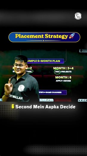 6 Months Placement Roadmap 🎯 #PW #Shorts