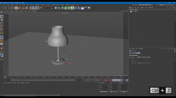 Cinema 4D Tutorial - Lesson 79 - Modelling a Lamp with Light Effect