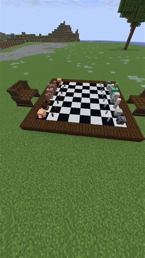 Chess Board in Minecraft 🪑 ♟♟️🪑 #bot #minecraft #shorts #chessboard