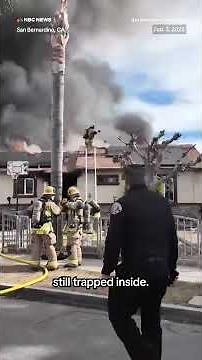 California firefighters rescue girl from burning home