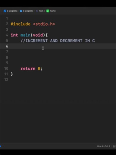 Increment and decrement in c programming language. #coding #programming #C