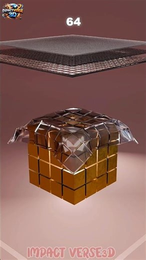 Gold Blocks x 1,000,000 Water Cloth Sim | Which Looks Best? #3danimation #satisfying #asmr