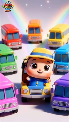 Colorful Baby Bus 🚍 | Learn Colors for Kids #shorts #kidscartoon #learncolors #kidsvideo #animation