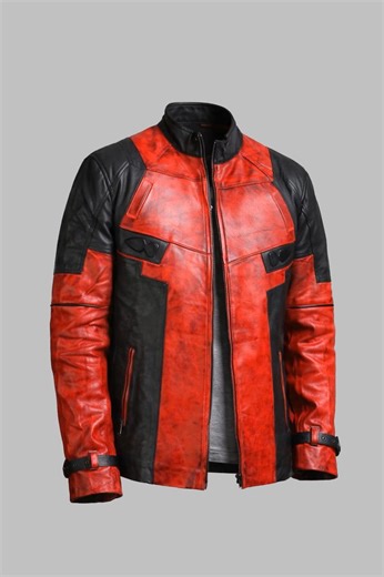 Deadpool Leather Jacket Inspired by Ryan Reynolds | Marvel Cosplay Comic Con Outfit - Etsy