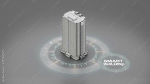 Smart building on internet of things icon set. information graphic. Stock Video
