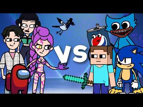 Animation Battles Compilation 7 - Kpop Demon Hunters | Poppy Playtime | Sonic | Among us | Minecraft