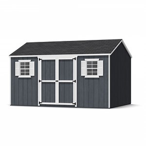 Little Cottage Co. 10x14 Value Workshop Shed with Operable Windows and Floor, Outdoor Wood Storage Do-It-Yourself Precut Kit