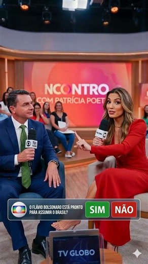 Flávio Bolsonaro is ready to take over Brazil 🤔🇧🇷Program Encontro. On Globo.