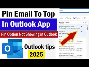 How To Pin Email To Top in Outlook App | How To Pin Email in Outlook | Pin an Email in Outlook 365