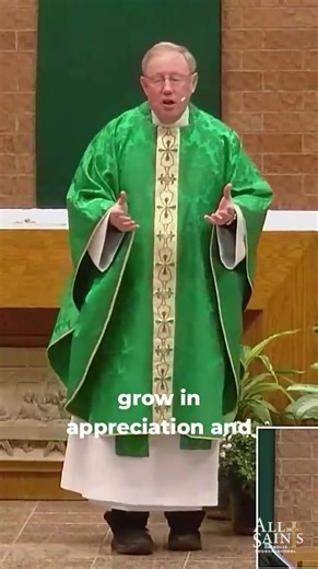 In yesterday's homily, Father Tom Wilson discussed the role of thanksgiving in a disciple's life, emphasizing that gratitude extends beyond obvious blessings to include challenging experiences.⁣ ⁣ Watch the highlight, then take in the entire homily at www.allsaintschurch.com/homilies. | All Saints Catholic Church