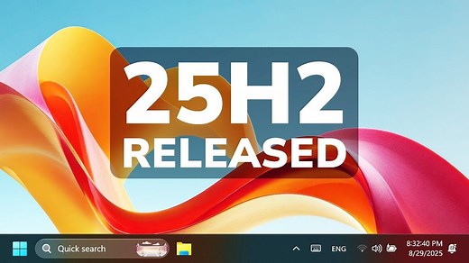 【准正式版来了】微软今天发布 Windows 11 25H2 最新版 Build 26200.5074 (RP) 系统更新