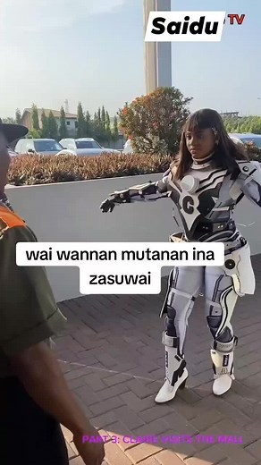 Futuristic Armored Suit Character in Urban Settings