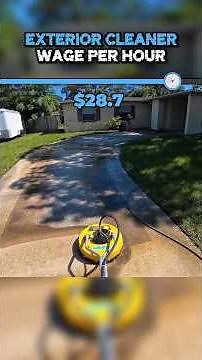 💰 How Much Does a Exterior Cleaner Make Per Hour?🧑‍🌾🧼#job #money #cleaning #cleaningmotivation