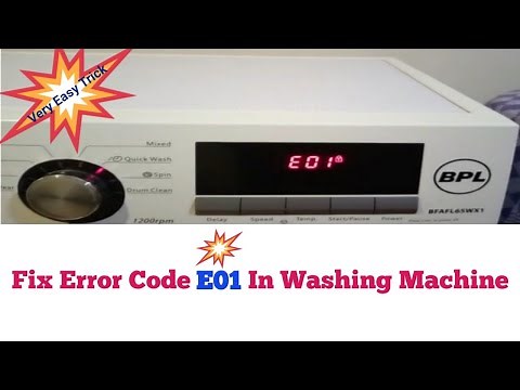 How To Fix Error E01 In Washing Machine
