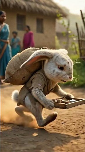 Poor Bunny Cried So a Hungry Woman Could Eat 💔🐰
