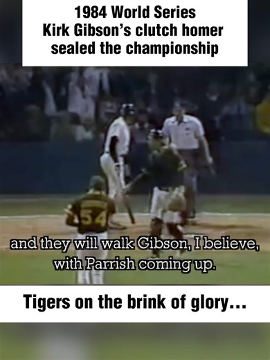 Game 5, 1984: Kirk Gibson limps to the plate and rips the pennant-winning blast that sealed a World Series for Detroit. Legendary grit, instant immortality, and a moment that defines clutch forever. #KirkGibson ##baseball #Game5 #dodgers #padres #tigers | MLB Throwbacks