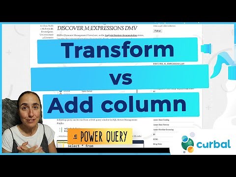 Transform vs Add column in power query
