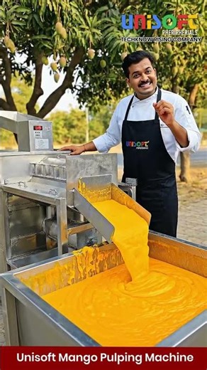 Inside Mango Processing Factory 🥭 | Mango Pulp Machine in Action #shorts