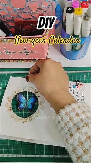 Diy Cute New Year Calendar 📆 #shorts #diy #newyear #viral