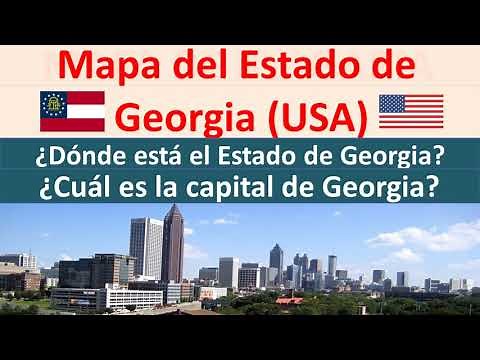 Mapa de Georgia Estados Unidos. Capital de Georgia USA. Donde esta Georgia USA. Georgia USA map