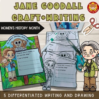 Jane Goodall Craft & Creative Writing | Women's History Month Mini Book