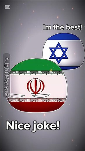 Iran vs Israel edit 🇮🇷🇮🇱#country #animation #countryballss