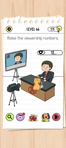 ▶️Brain Test Level 66 Gameplay | Full Answer & Trick | GamerzPrincess