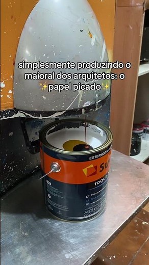 Produção da tinta papel picado #suvinil #arquitetura #designdeinteriores