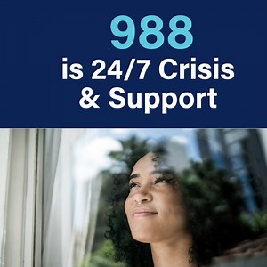 Starting July 16, #988Lifeline will offer 24/7 access to trained counselors who can help people experiencing suicidal, substance use and other mental health crises. If you or someone you know needs support, call or text 988 or chat https://988Lifeline.org | SAMHSA