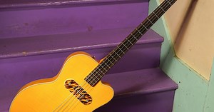 2010s Kay K162 Vintage Reissue Hollowbody Electric Bass Guitar