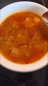It's so yummy!!! 1 head of cabbage, chopped. 3 stalks celery, 3 garlic cloves, 1 onion, chopped. 2 cups diced tomatoes w/ juice, 5 cups chicken broth, 1 tsp sea salt, 1/2 tsp pepper, 1/2 tsp Italian seasoning, 2 tbsp concentrate chicken bouillon. #detox #weightloss #cabbagesoup #delicious #easyrecipes #yummy #soup #lowcarbrecipes #healthylifestyle #ketofriendly #soupseason | Danielle Broussard