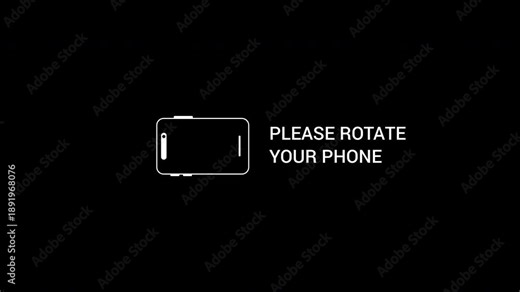 Rotate your phone prompt with a smartphone icon for user experience improvement. Ideal for mobile app tutorials.