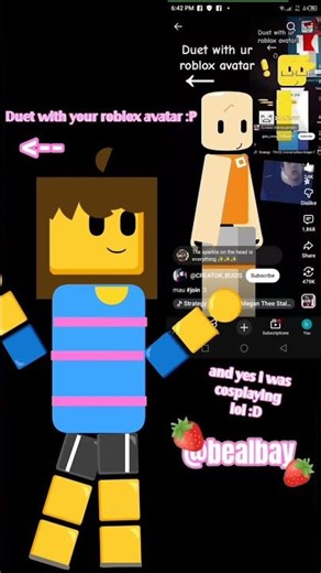 𝔻𝕦𝕖𝕥 𝕨𝕚𝕥𝕙 𝕪𝕠𝕦𝕣 𝕣𝕠𝕓𝕝𝕠𝕩 𝕒𝕧𝕒𝕥𝕒𝕣 :ℙ || #emojicat #emoji #cat #undertale #frisk #roblox #cosplay