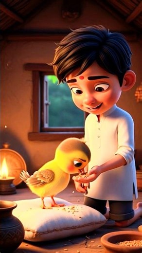 A Kind Farmer Saved a Tiny Bird… What Happened Next Will Melt Your Heart 🐦❤️#shorts#cartoonstory