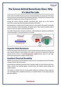 The Science Behind Borosilicate Glass - Why It’s Ideal for Labs - SlideServe